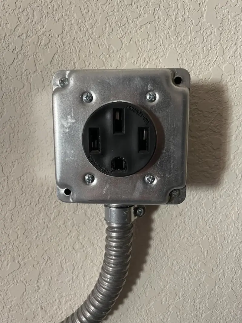 NEMA 14-50 outlet installed for Smart Home Electrical in Goshen